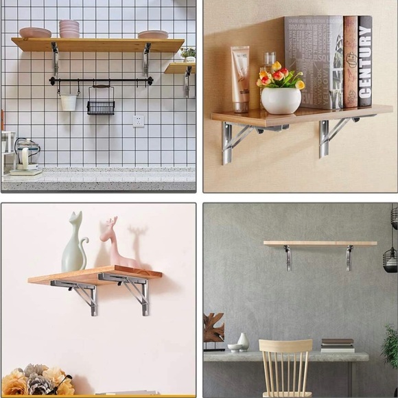 NIB DOMISL 20” Multi Function Stainless brackets - Set of 2 - Picture 3 of 9